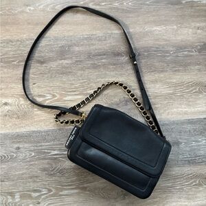 Black Leather Crossbody Bag